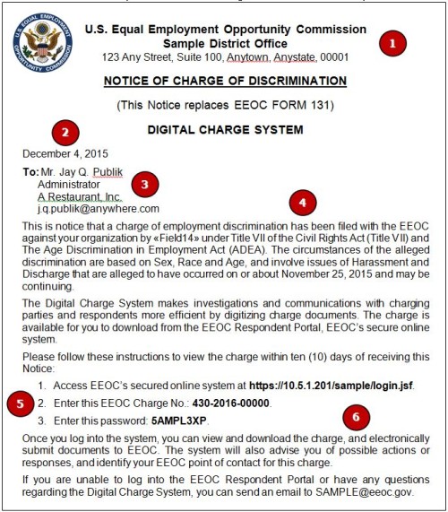 EEOC charge example